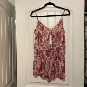 Lavender brown romper